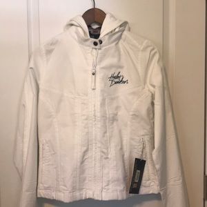 Harley-Davidson 3 in 1 White Cotton Jacket Small